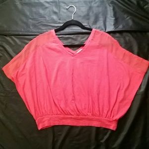 Coral banded top